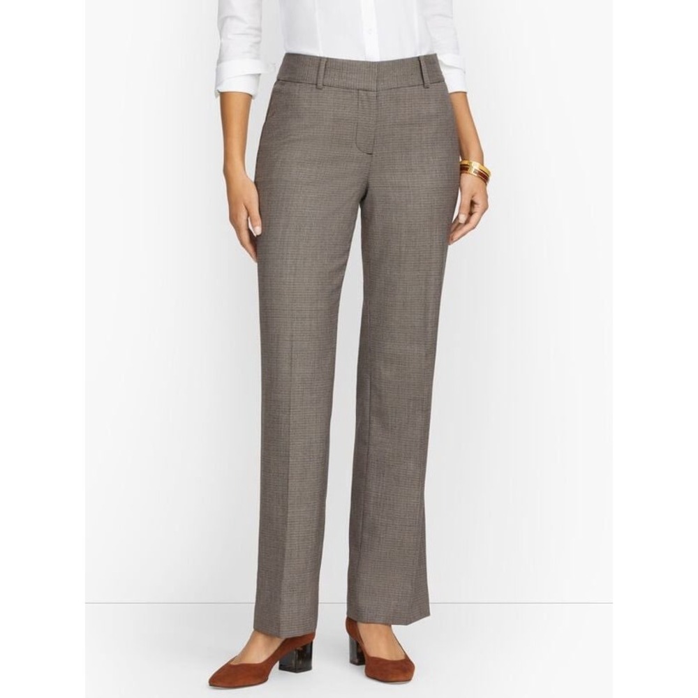 ✨Talbots Newport Houndstooth Trouser Pant Petite Size 6P Career Classic Chic NWT